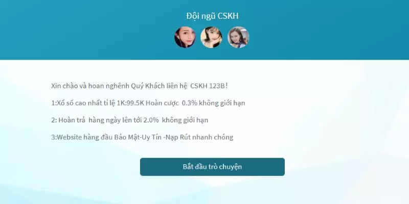 Liên hệ đội ngũ CSKH khi cần